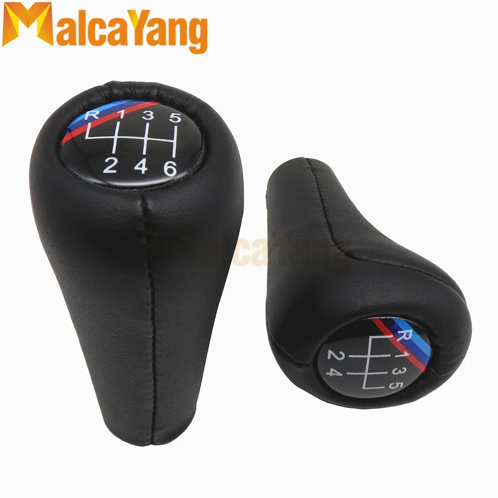 Leather 5 Speed 6 Speed Manual Car Gear Shift Knob For BMW E92 E91 E90