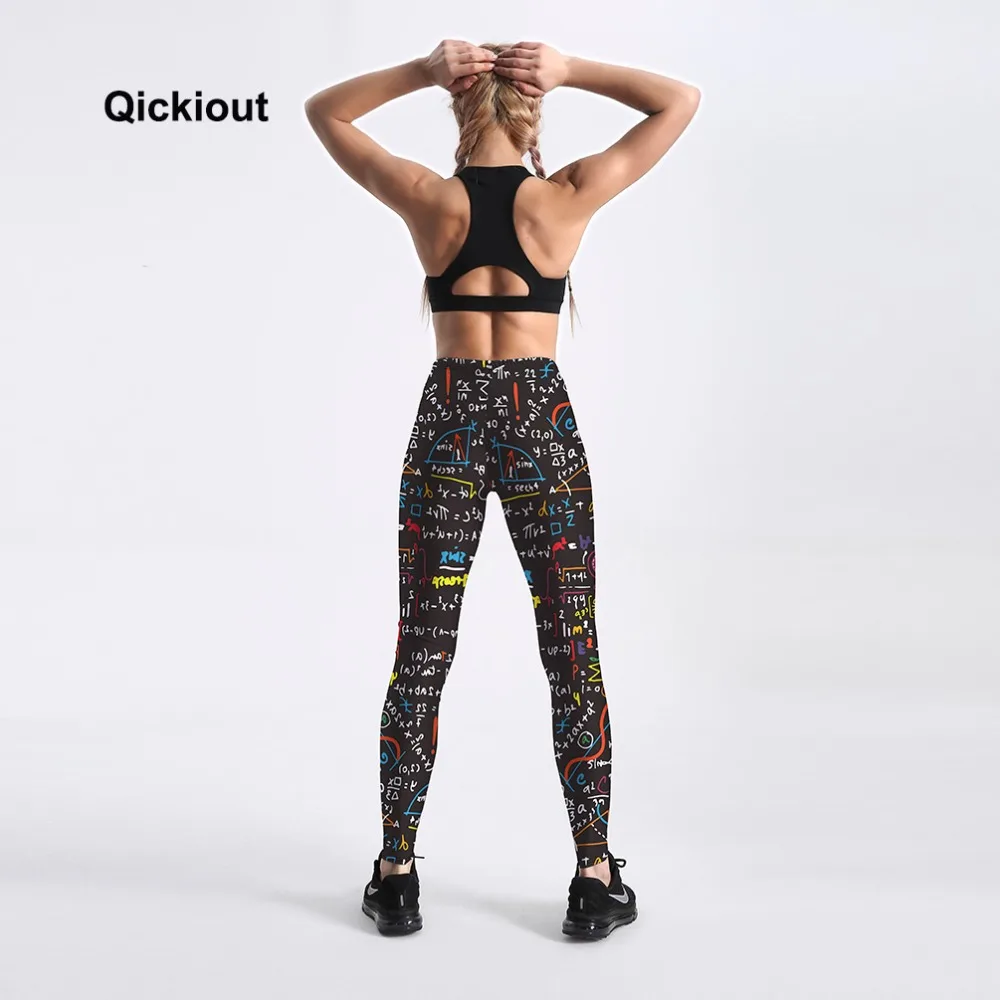 Qickitout леггинсы для фитнеса женские Леггинсы пуш-ап с буквенным принтом зимние штаны женские черные прозрачные леггинсы