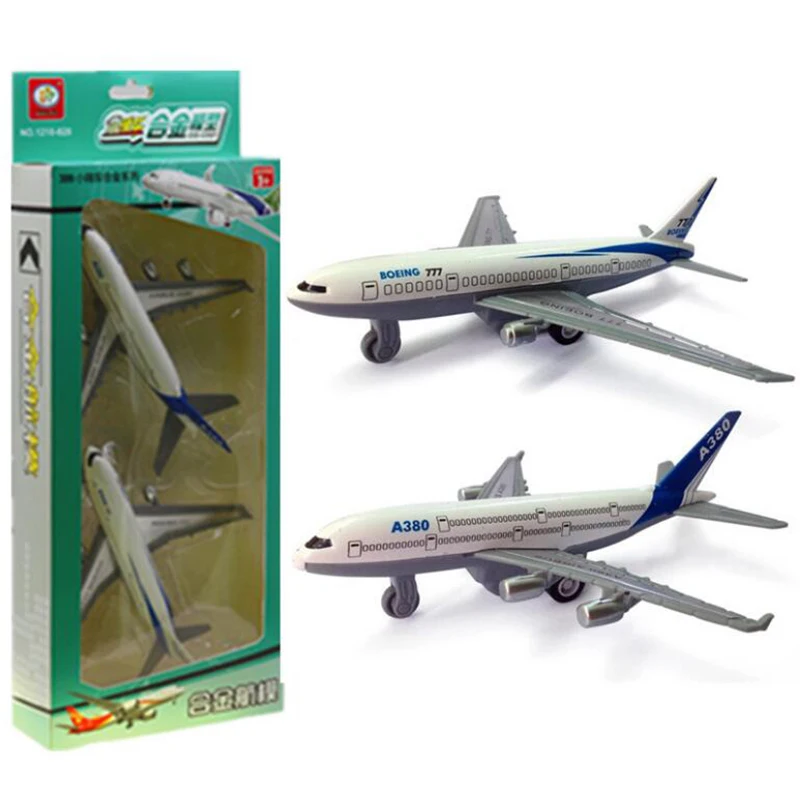 

2pcs/Set Airbus A380 Boeing B777 Plane Model Toy DieCast Plastic Airplane Aircraft Pull Back Toy For Kids Children Son Boy Gifts