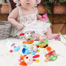 Игрушки для новорожденных, Детские Мультяшные животные, плюшевая погремушка, кольцо, колокольчик, мягкая Мобильная детская кроватка, куклы