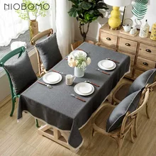 

NIOBOMO Tablecloth Polyester Home Decorative Solid Tablecloth Dining Table Cover For Home Decor Tablecloth Supplies