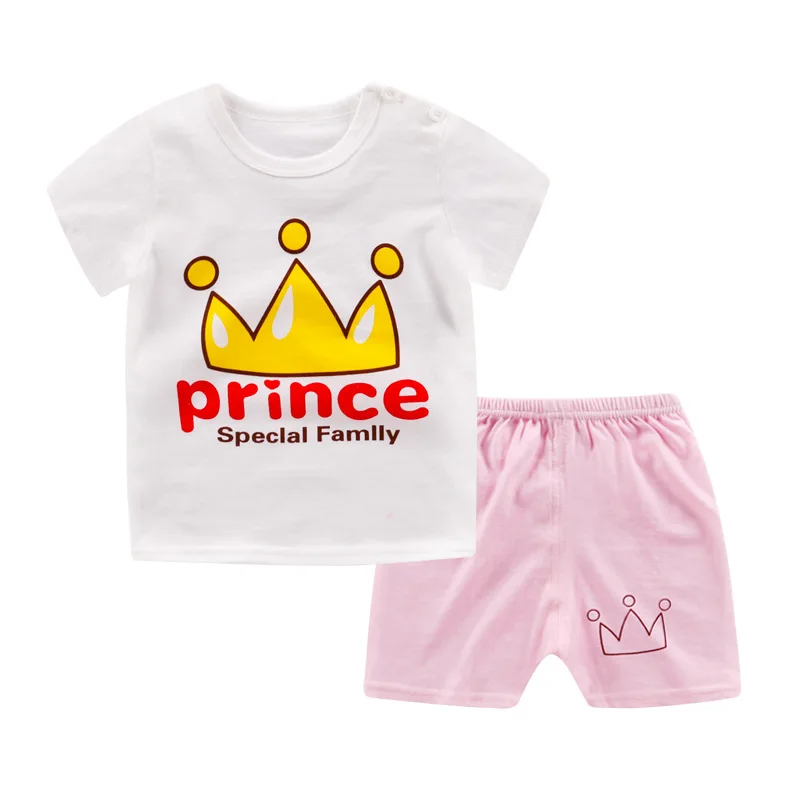 

Brand Designer Summer Baby Girl And Boy Cotton Comfortable Clothes Sets