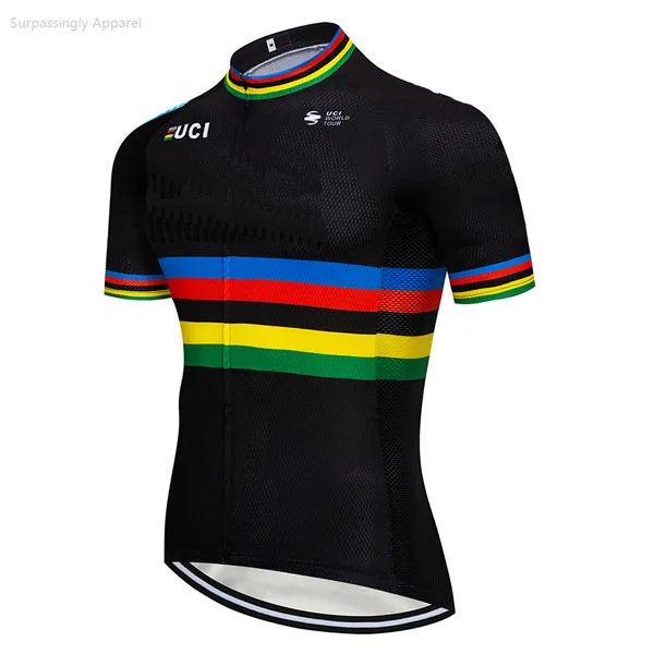 Pro UCI TEAM велосипедная одежда, черная, на заказ, Велоспорт Джерси, набор, Ciclismo, Джерси, короткий рукав, набор, одежда для велоспорта, MTB, одежда 9D - Цвет: Picture Color