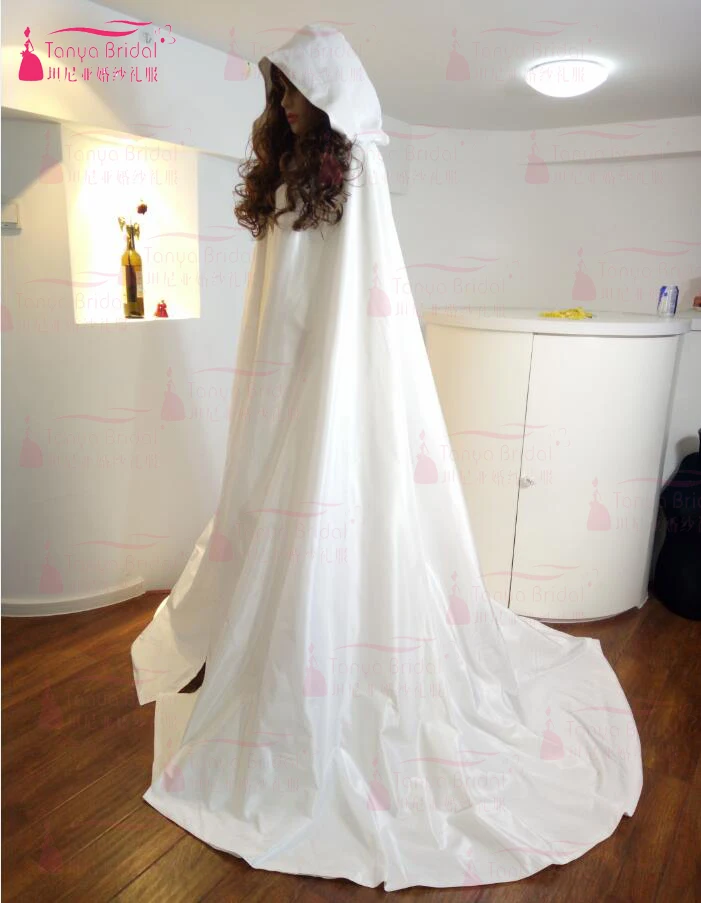Blue Long Wedding Wrap with hats Bridal Winter Bolero women Coat for Evening Wear Elegant Wedding Accessories Z912