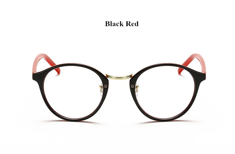 VWKTUUN круглые оправы для очков, женские и мужские очки, квадратные простые очки, металлические оправы для очков, студенческие поддельные очки - Цвет оправы: Color 5