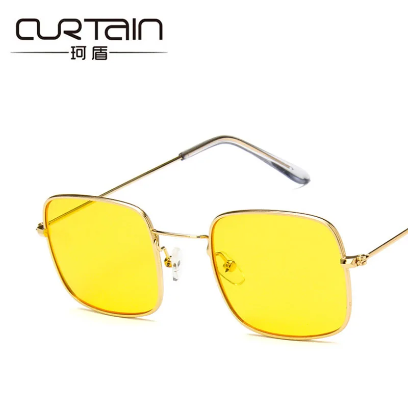 CURTAIN Sunglasses Women Brand Designer New Retro Small Square Trendy
