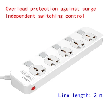 

UK standard EU Power outlet Table top kitchen extension cord socket, Overload protected Switch independent control prevent surge