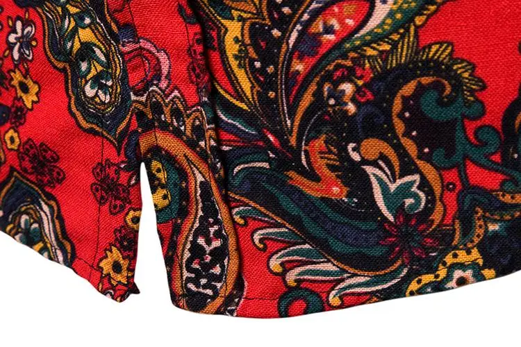 Новая модель мужские льняные рубашки Гавайи Slim fit пляж стиль цветок для мужчин s рубашка цветочный блузка одежда лето г