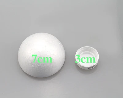 2-30cm in diameter white Half Round Solid Polystyrene Styrofoam Foam Balls for children/kids DIY handmade/Decoration materials - Цвет: 7cm 8pcs