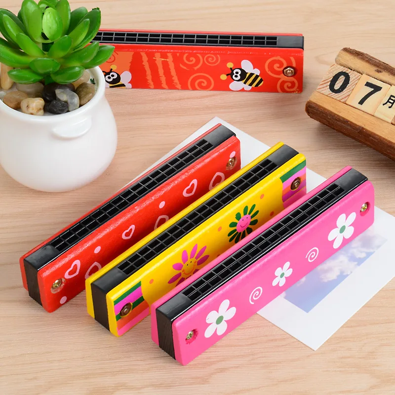 

wooden wooden coloured drawing or pattern can play the harmonica kindergarten parents new strange puzzle/toy gifts