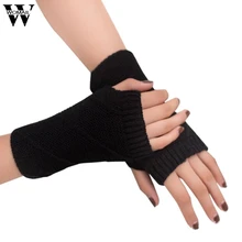 Перчатки зимнее платье высокого качества для девочек трикотажные Arm теплые, без пальцев Зимние перчатки мягкие теплые варежки Oct9