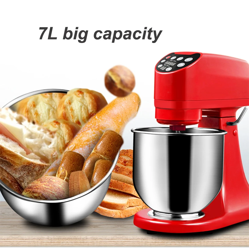 

Chef machine Household Stand/Table Food mixer machine 7L Dough mixer Dough kneading machine Cream/Egg beater 220V