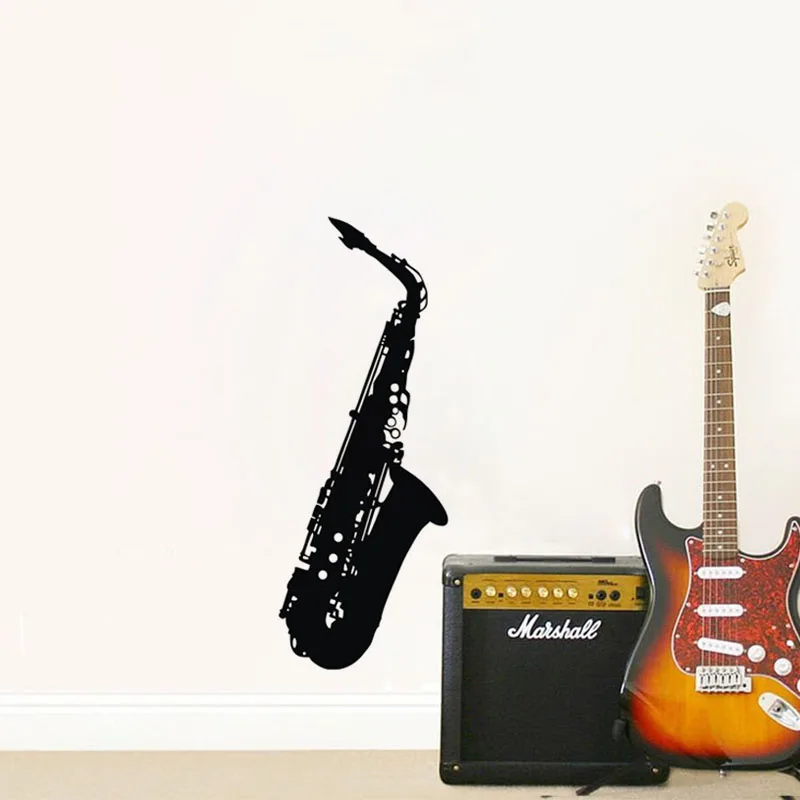 Saxophone Wall Decals Vinyl Art Stickers Music Creative Home Decor Wall Stickers Adhesivein