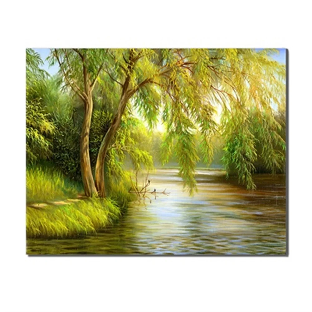 

Luxuriant Forest Lake Decor Canvas Painting Calligraphy Wall Pictures Home Living Room Bedroom Decoration Modern Wall Artwork