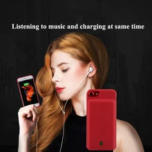 7000 мАч зарядки аккумулятора чехол и наушники Порты и разъёмы для iphone 7 8 внешних Мощность банк задняя крышка резервной Зарядное устройство адаптер с аудио