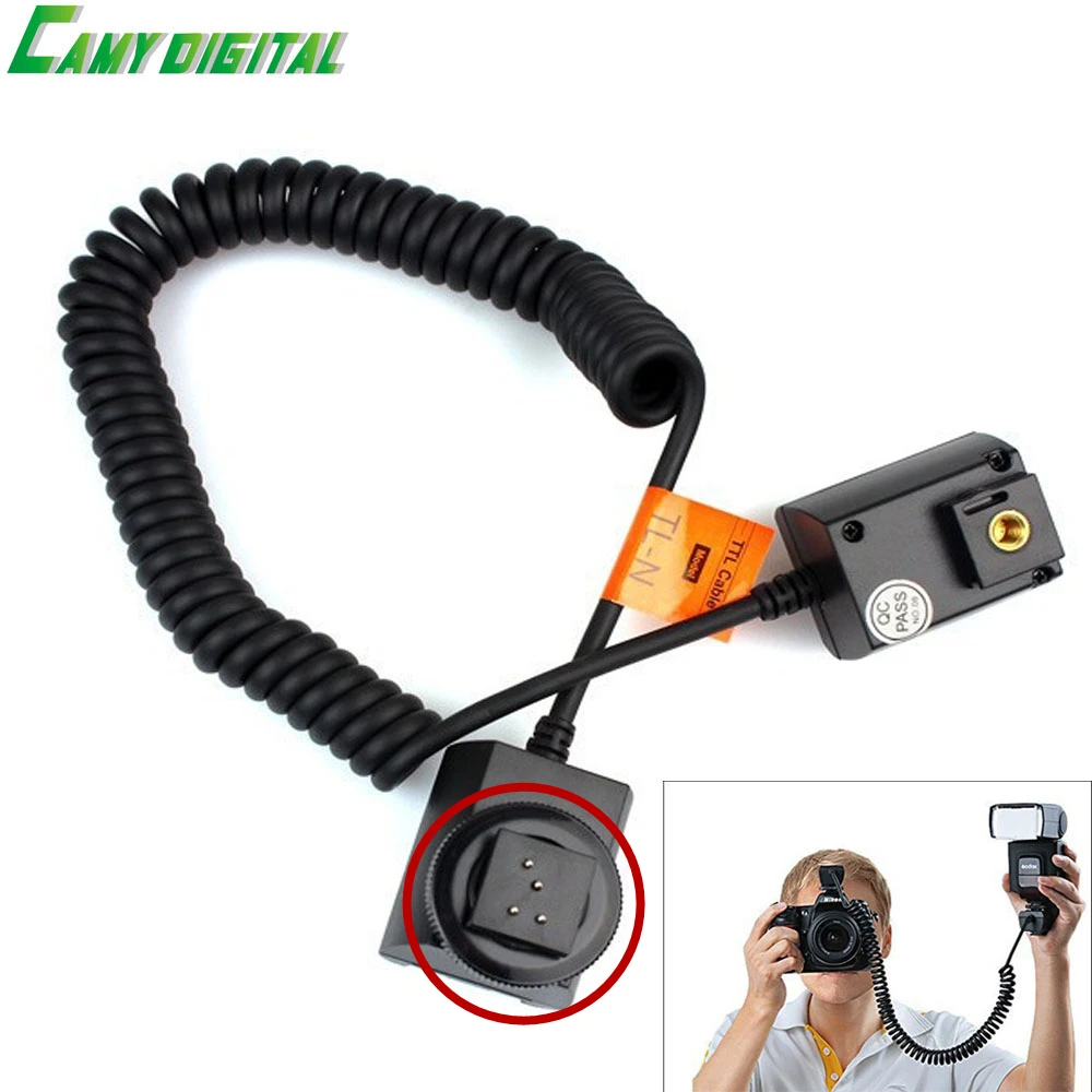 Godox TTL Off camera Flash Sync cable hot shoe For Nikon (1)