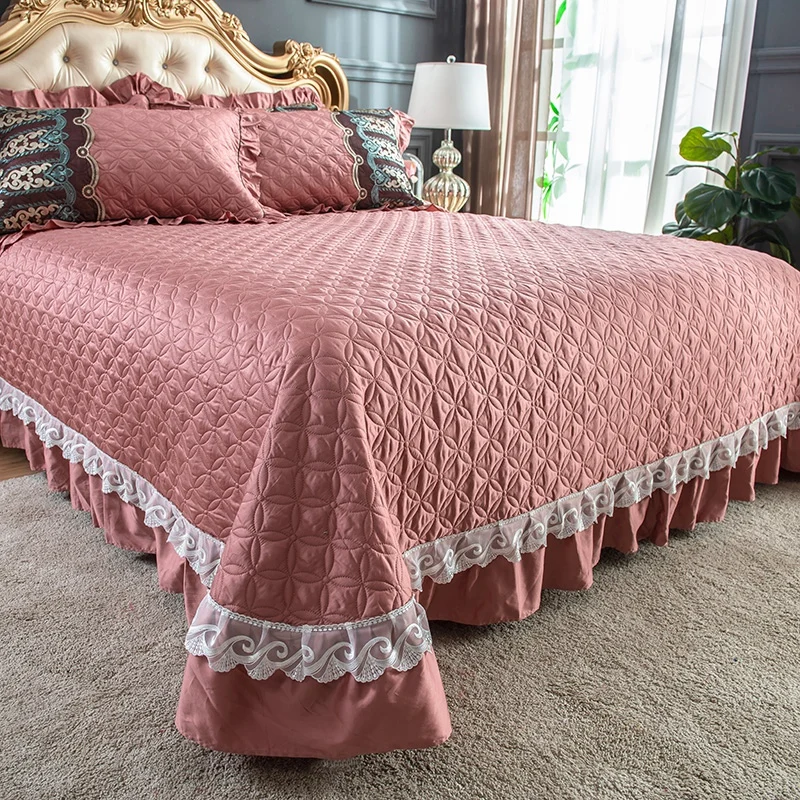 Роскошное кружевное одеяло из египетского хлопка красного, синего и серого цветов, покрывало на кровать, покрывало на кровать, летнее одеяло, наволочки, 3 шт