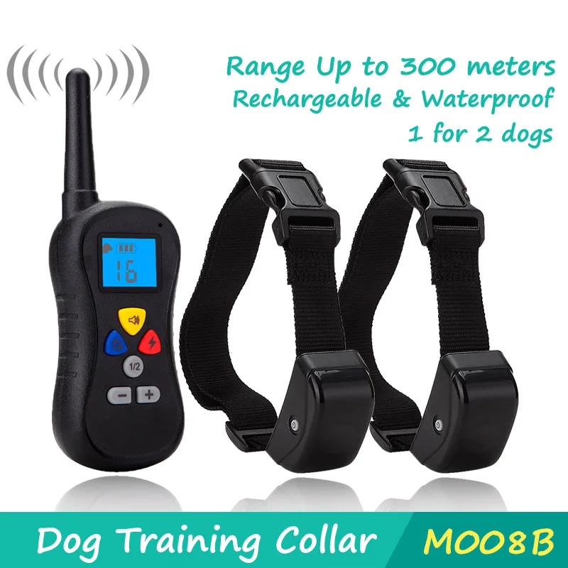 Rechargeable Remote Contorl Dog Training Shock Collar with Safe Beep, Vibration and Shock