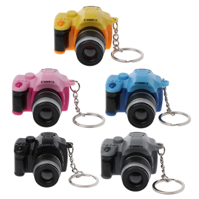 

Mini Digital Reflex DSLR Camera LED Flash Light Torch Shutter Sound Keychain Jewelry Gift Decorating Accessories W77