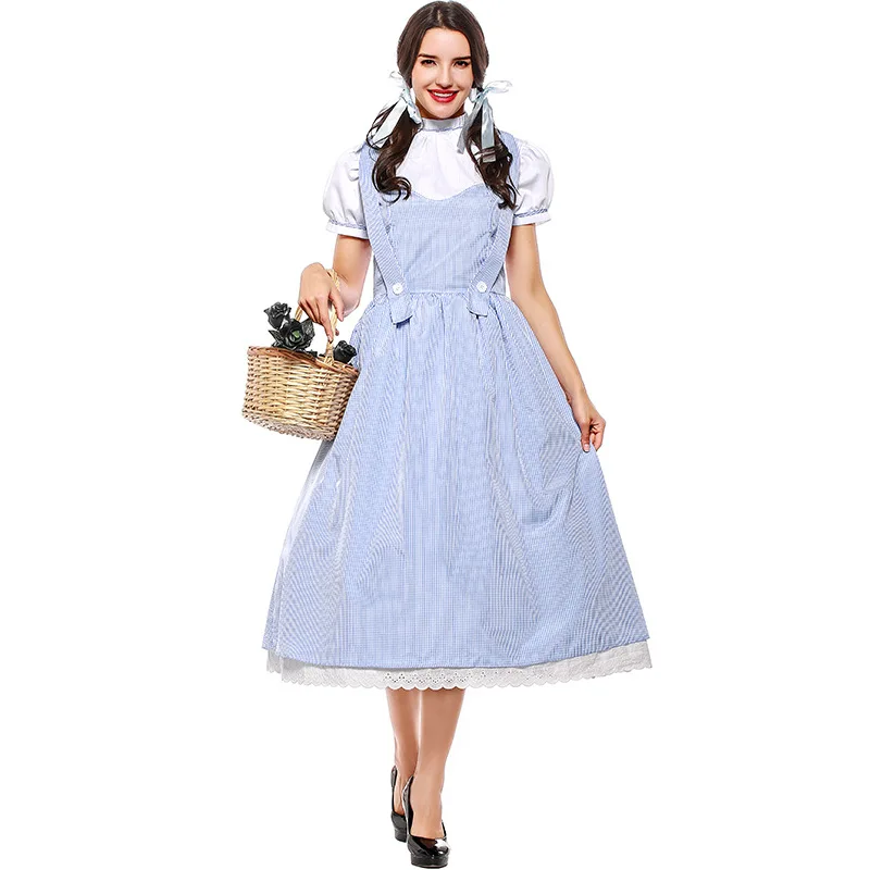 

Amine Wizard of Oz Dorothy Gale Dress Costumes Cosplay For Girls and Woman Halloween Party Dress Costume Plus Size