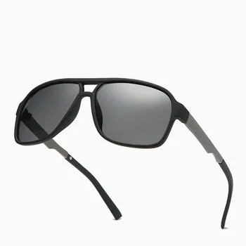 

HDSUNFLY Brand Design Polarized Sunglasses Men Driver Shades Male Vintage Sun Glasses For Men Spuare Mirror Summer UV400 Oculos