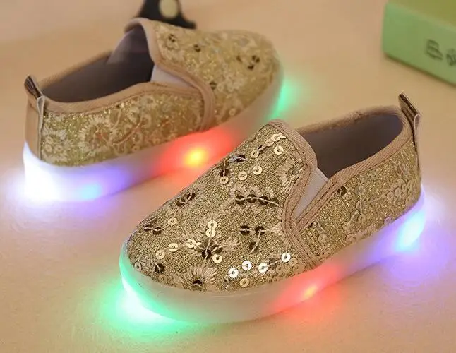 Детские светящиеся кроссовки AI LIANG светодиодсветильник обувь для бега с USB