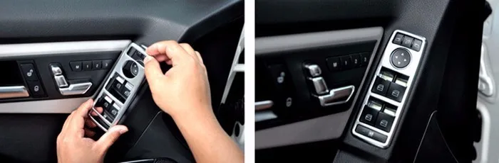 Оконное стекло Автомобиля подъемные кнопки рамка украшения стикер Накладка для Mercedes Benz GLK ML GL CLA GLA CLS A B E C класс аксессуары
