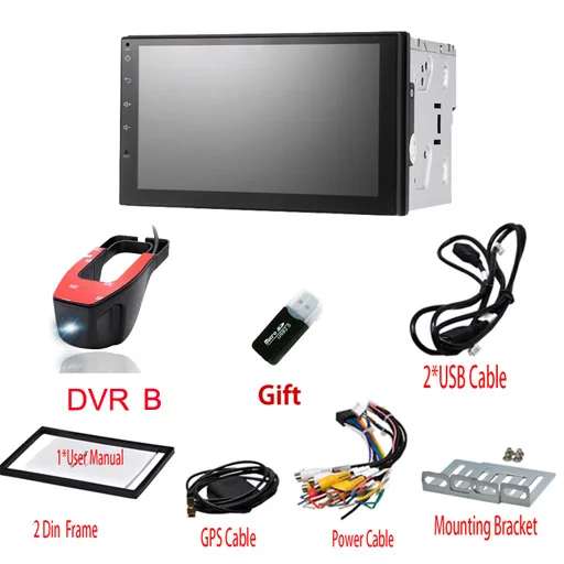 Универсальный " 2din Android 7,1 Автомобильный dvd Радио Bluetooth Стерео gps Авторадио 1080P SWC Touch RDS FM AM Mirror Link DVR dash камера