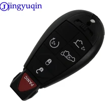 jingyuqin 6 Button Remote Smart Key Shell Blank For Chrysler Jeep Dodge Grand Caravan Durango Charger Journey Key Case Fob Cover