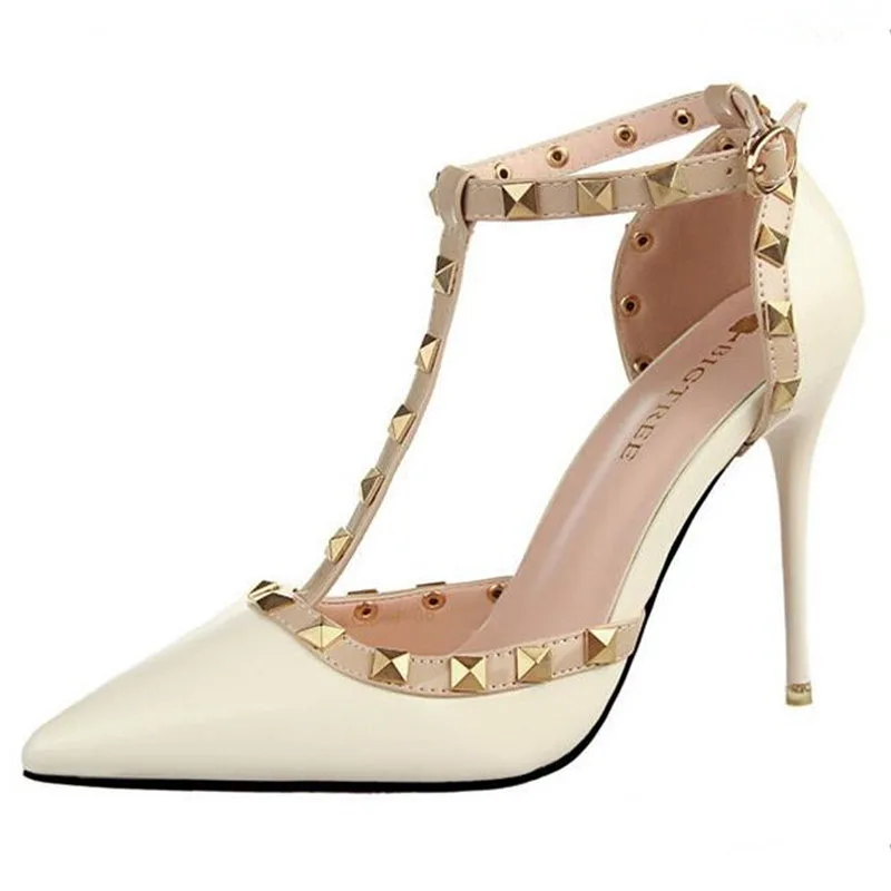 Escarpins femme 2018 туфли лодочки на тонком каблуке с пряжкой ремешке Женская офисная