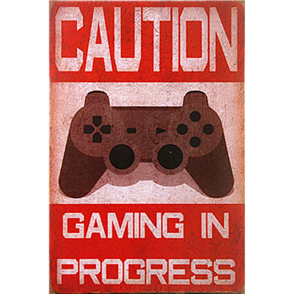 

Game Retro Plaque Wall Decor for Bar Pub Kitchen Home Vintage Metal Poster Plate Metal Signs Painting Plaque