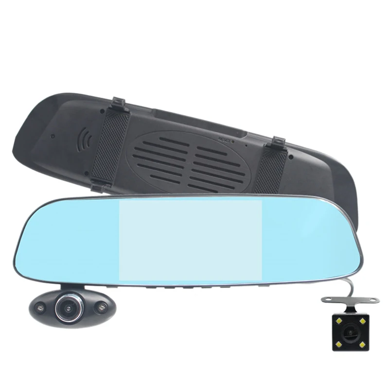 

Car Ultra-Thin Touch Screen Driving Recorder Car Video Recorder 5 Inch Touch Screen V300 Three Lens Driving Recorder 1080P Car