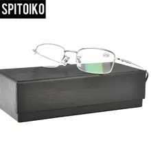 SPITOIKO легкие удобные металлические очки для чтения половина обода по рецепту для чтения очки+ 100~+ 400 218