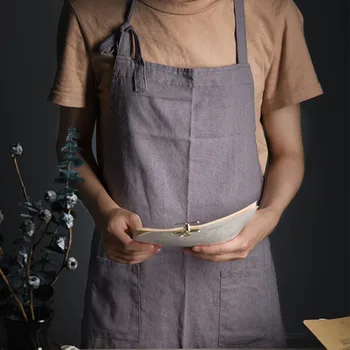 

Vintage Long Apron Cooking Baking Crafting Work Wear Cafe Barista Restaurant Bistro Waitstaff Bakar Pastry Culinary Uniform B15