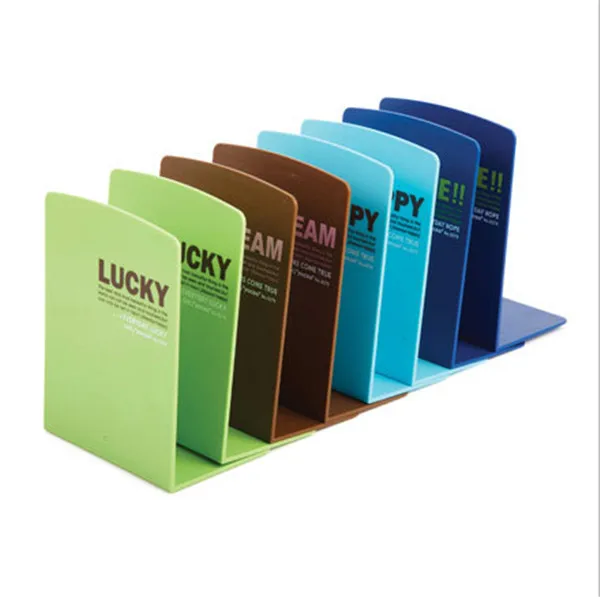 Best 20 pairs stationery fresh candy color cartoon bookshelf plastic bookend