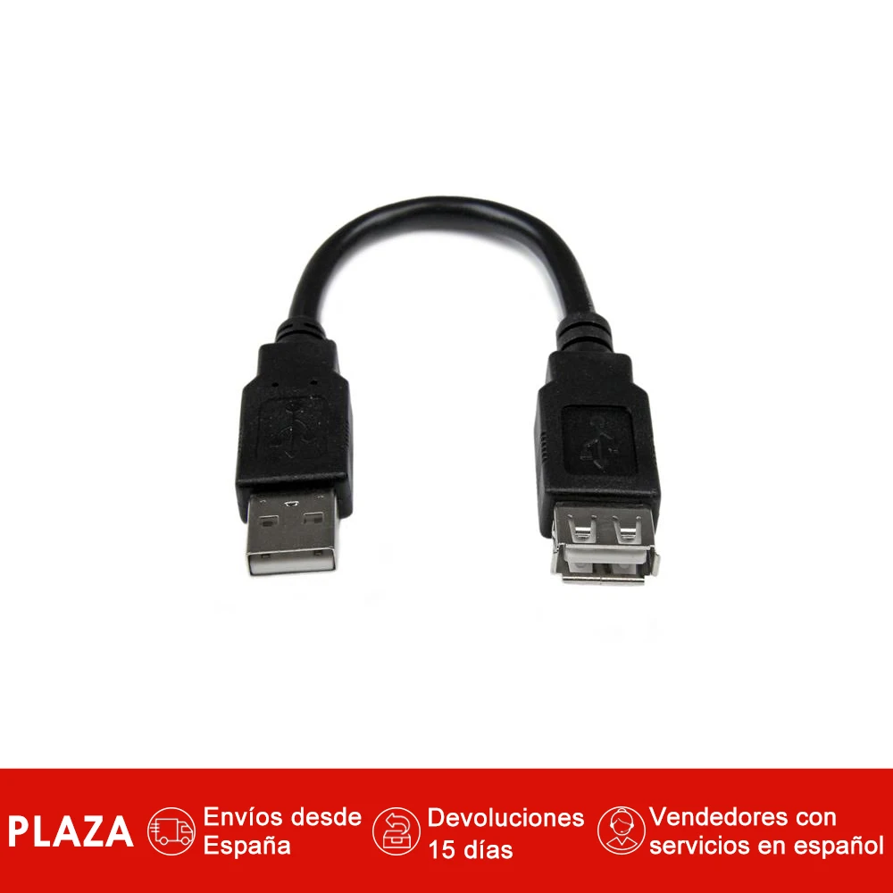 StarTech.com Cable de 0 15m ExtensiOn Alargador USB 2.0 - Macho a Hembra A Extensor Negro |
