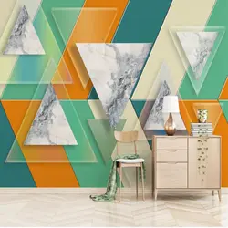 Обои Moredn пользовательские рабочего стола 3d фото Frose дома Геометрия HD-фрески Гостиная стены мебель ТВ диван фон