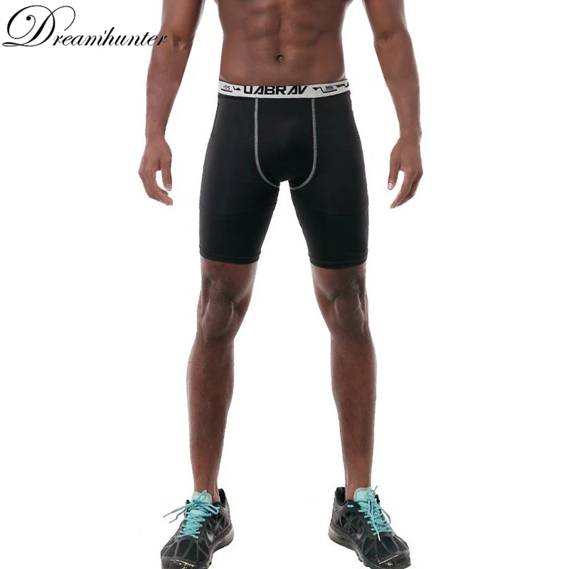 Quick Dry Compression Shorts Men Sports Leggings Fitness Tights Running Bodybuilding Gym Sweatpants Training Short Pants Jogger | Спорт и