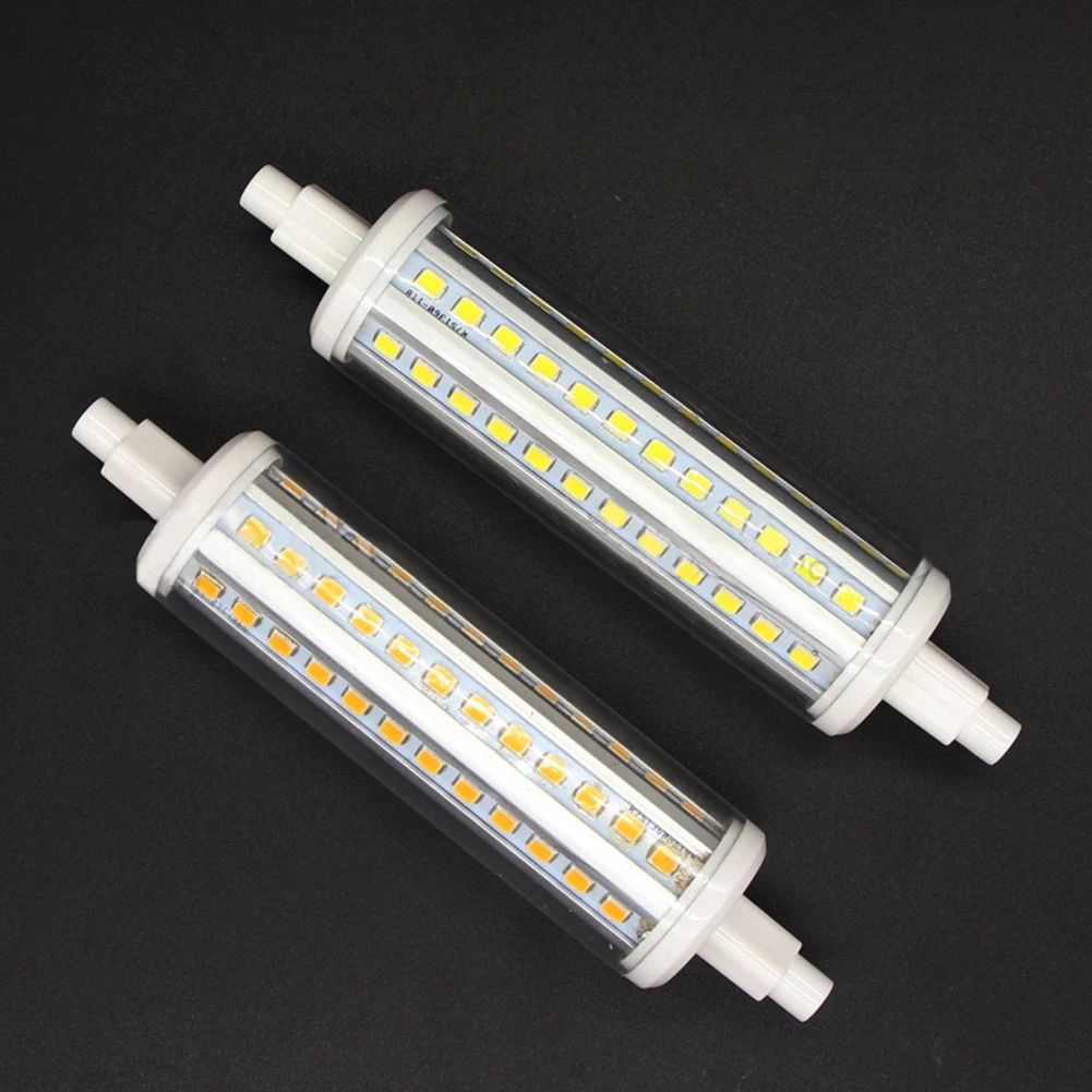 R7S 220V светодиодный 2835SMD лампочка трубки 78 мм 118 мм AC85-265V металлическая Светодиодная лампа-кукуруза 5 Вт 10 Вт энергосберегающий свет 110 В R7S Tubo