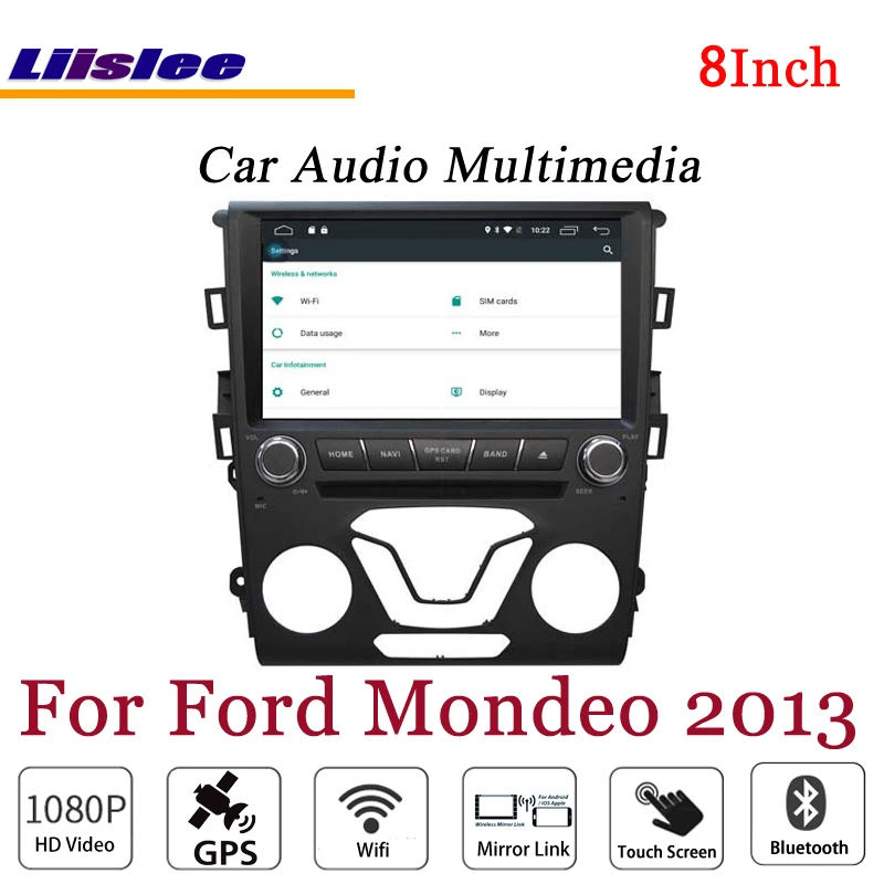 Clearance Liislee For Ford For Mondeo 2013 Stereo Android Radio DVD Player 3G Wifi BT GPS MAP Navigation 1080P System Original NAVI Design 3