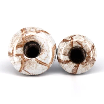 

6PCS Single Hole Antique Furniture Knobs Marble Ceramic Handle for Kitchen Cupboards Cabinet Door knobs Drawer Pulls