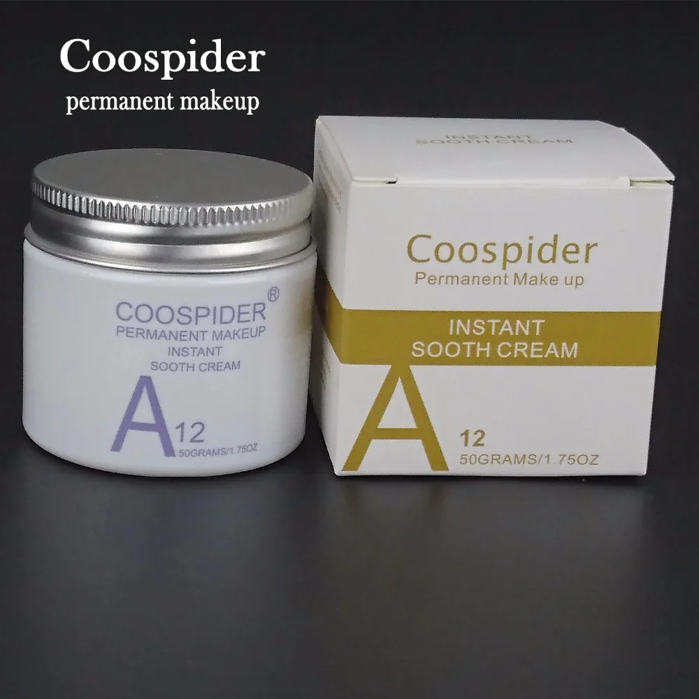 

COOSPIDER Microblading Eyebrow Permanent Makeup A12 Instant Soothe Gel, Soften skin, Disinfection, Epidermis Pain Relief