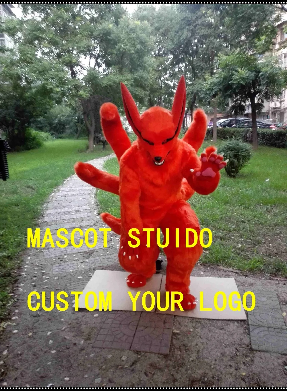 Kurama fursuit движение челюсти digigrade ноги 3d следующие глаза лиса fursuit маскарадный костюм для продажи открытые комиссионные 41987