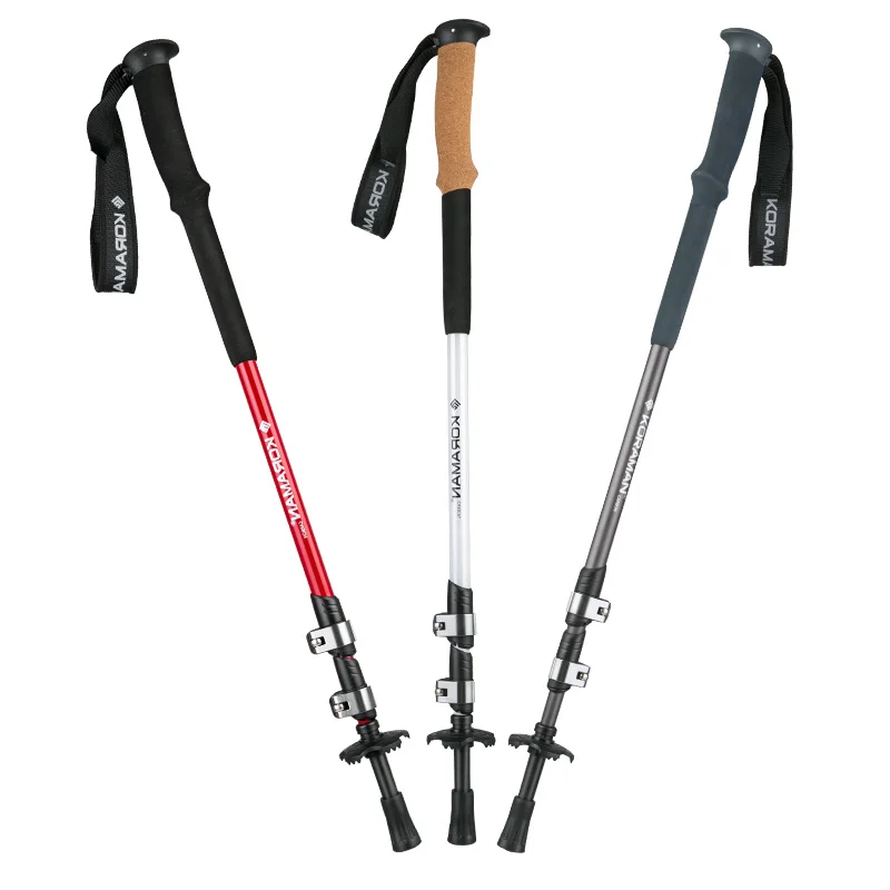 

2 Pcs Carbon Fiber Trekking Poles with Cord Handle Adjustable Lightweight Nordic Walking Sticks Outdoor Hiking Telescopic Canes