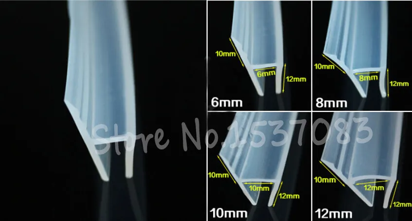 3 м h форма силиконовая резина стекло для двери душа прокладка уплотнитель для 12 мм стекло