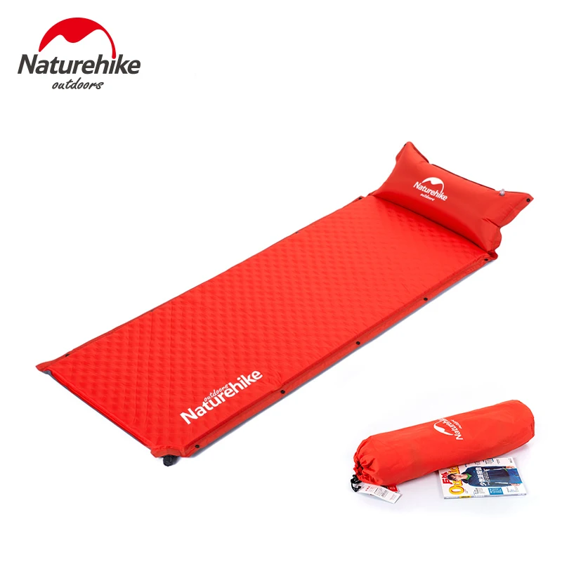 

Wild Outdoor Naturehike Self-Inflating Sleeping Pad with Attached Pillow, Compact Lightweight Air Mattress for Camping Hiking