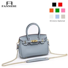 

FANNESE Luxury Cow Genuine Leather Designer Shoulder Bags High Quality handbags Totes Messenger Bag Small mini Ladies Bag