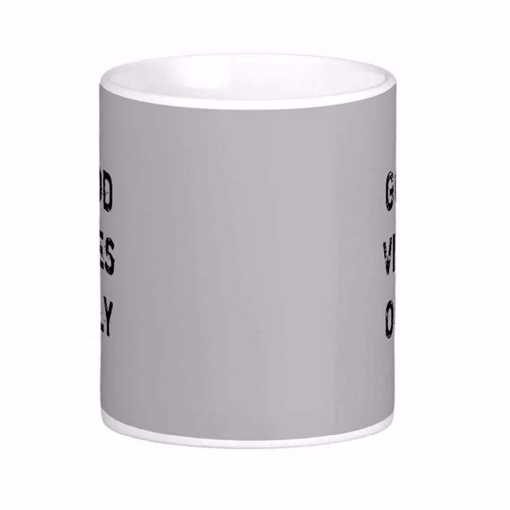 Белая кофейная кружка Good Vibes керамическая LVSURE для путешествий подарок на заказ|mug