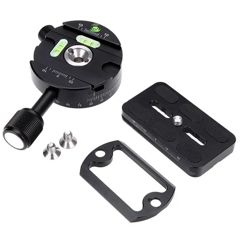 SCLS 360 degree Tripod Quick Release Clamp Plate Panoramic Head Panning