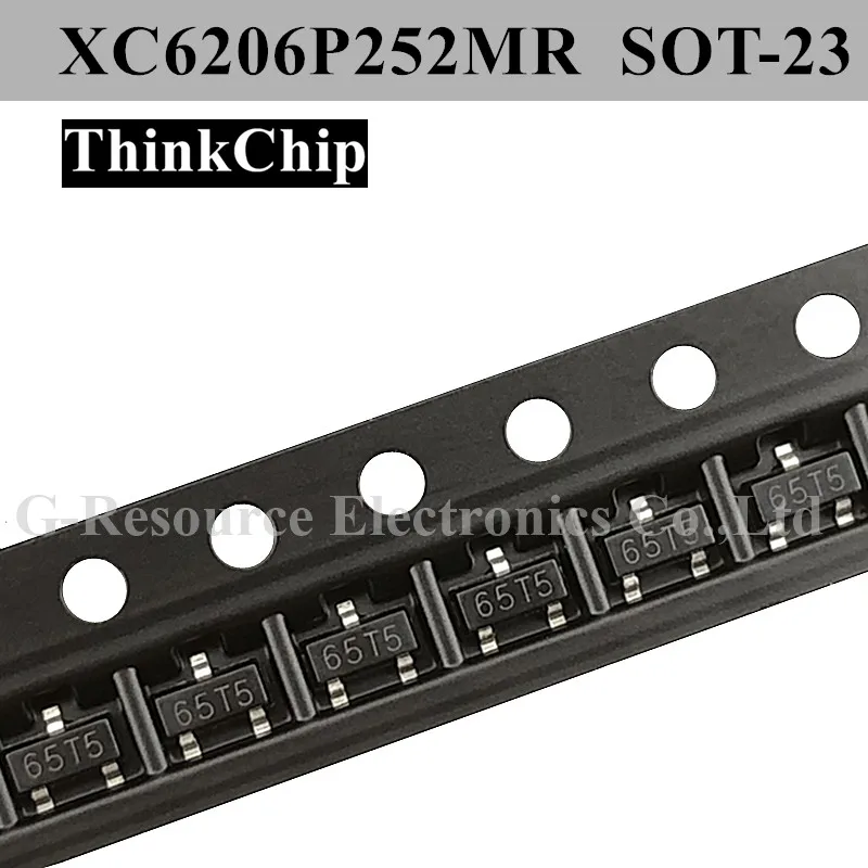 Free shipping 100pcs/lot XC6206P252MR 2.5V SOT-23 Fixed LDO Voltage Regulator(Marking 65T5